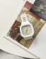 Fashion Ground Cinnamon Metal Square Dial Watch (with Electronics)