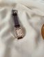 Fashion Brown Metal Square Dial Watch (with Electronics)