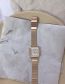 Fashion Rose Gold Metal Square Dial Watch (with Electronics)