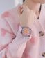 Fashion Pink Silicone Cartoon Round Dial Watch (with Electronics)