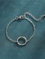 Fashion Silver Stainless Steel Geometric Round Bracelet