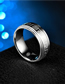 Fashion Gold Pressing Side Titanium Steel Ring