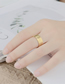 Fashion Gold Titanium Steel Frosted 8mm Dual -step Vegetarian Ring Ring