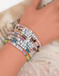 Fashion Twenty One# Geometric Crystal Beaded Bracelet