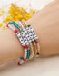 Fashion B Geometric Crystal Beaded Bracelet