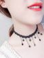 Fashion N3304 Geometric Crystal Tassel Lace Necklace