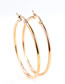 Fashion Rose Gold Stainless Steel Hoop Earrings