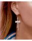 Fashion Silver Alloy Dragonfly Tassel Earrings