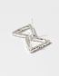 Fashion Silver Alloy Diamond Geometric Triangle Stud Earrings