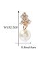 Fashion Gold Alloy Diamond Geometric Pearl Drop Earrings