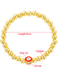 Fashion White Gold Plated Copper Beaded Oil Drip Eye Bracelet