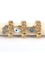 Fashion 2# Brass Diamond Eye Chain Ring