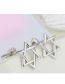 Fashion Platinum Plated Copper Pure Copper Hexagon Star Stud Earrings