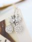 Fashion 10m Drill Ball Copper Plated With Platinum Copper And Diamond Ball Butterfly Earrings