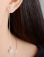 Fashion Platinum Plated Copper Copper And Diamond Ball Tassel Earrings