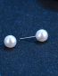 Fashion Imitation Pearls Brass Stud Earrings With Diamonds And Pearls
