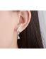 Fashion Copper Plated Platinum Zirconia Geometric Tassel Earrings In Copper