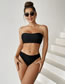 Fashion Rose Red Polyester Bandeau Two-piece Swimsuit