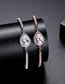 Fashion Platinum Zirconia Droplet Bracelet In Copper