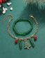 Fashion Green Alloy Geometric Beaded Christmas Tree Tassel Bracelet Set
