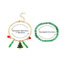 Fashion Green Alloy Geometric Beaded Christmas Tree Tassel Bracelet Set