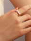 Fashion Pink Alloy Geometric Drip Ring