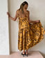 Fashion Color Woven Print Swing Dress