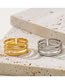 Fashion Steel Color Titanium Geometric Multilayer Split Ring