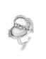 Fashion 1# Alloy Inlaid Zirconium Moonlight Heart Ring