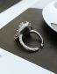Fashion 3# Alloy Diamond Heart Thorn Ring