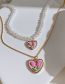 Fashion 3# Alloy Flower Heart Necklace