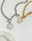 Fashion Gold Alloy Geometric White Shell Heart Chain Necklace