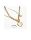 Fashion Silver Alloy Geometric White Shell Heart Chain Necklace