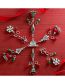 Fashion Ancient Silver Smear Titanium Steel Geometric Snowflake Diy Ornament Accessories