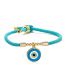 Fashion Blue Copper Oil Drip Eye String Bracelet