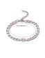Fashion Platinum Brass Zirconia Eye Chain Bracelet
