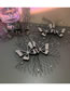 Fashion Spring Clip - Black Silver Diamond Mesh Diamond Butterfly Hair Clip