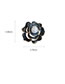 Fashion Brooch - Black (flowers) Copper Oil Drop Pearl Flower Brooch