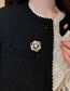 Fashion 6# Brooch - Golden Zircon Heart Metal Diamond And Pearl Flower Brooch