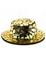 Fashion Gold Leather Lens Patch Jazz Hat
