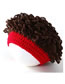 Fashion Coffee Knitted Baby Wig Set