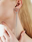 Fashion Silver Alloy Diamond Butterfly Claw Chain Tassel Earrings