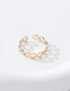 Fashion Gold Metal Geometric Cutout Open Ring