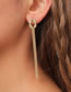 Fashion Gold Alloy Geometric Snake Chain Tassel Earrings