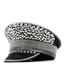 Fashion Diamond Black Cotton Polyester Navy Hat With Diamonds