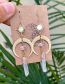 Fashion 2# Alloy Geometric Sun Moon Natural Stone Earrings