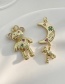 Fashion Golden 2 Copper Inlaid Zirconia Crescent Letter Bear Pendant Accessories