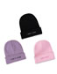 Fashion Light Purple Monogram Embroidered Knitted Beanie