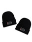Fashion Black Acrylic Knit Electricity Embroidery Beanie