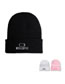 Fashion Black Acrylic Knit Electric Letter Embroidered Beanie